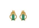 Bibelot Jewels - Green Onyx Sparkle Gemstone Gold Plated Earring