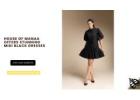 House of Manaa Offers Stunning Midi Black Dresses